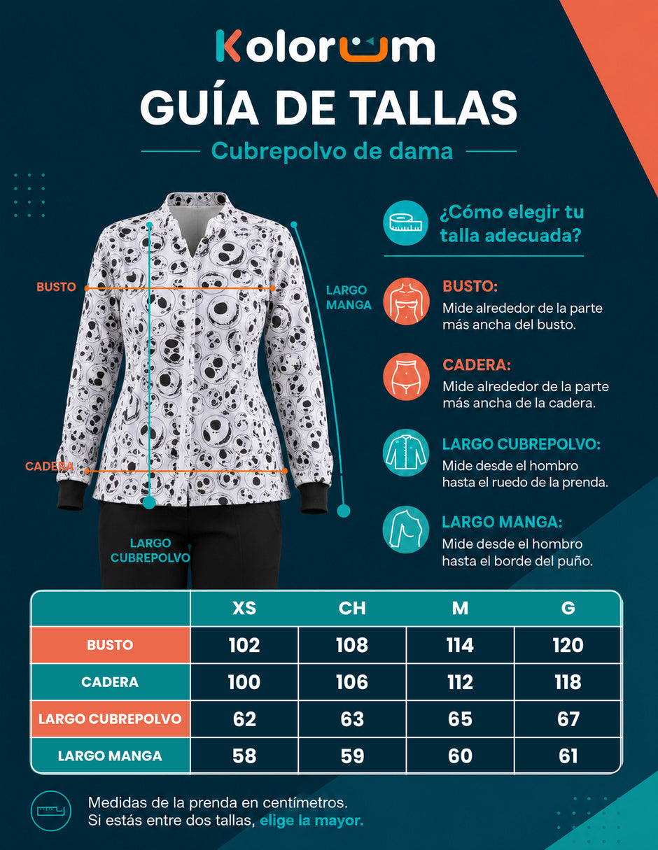 Cubrepolvo Médico para Dama Jack Skellington – Edición Halloween
