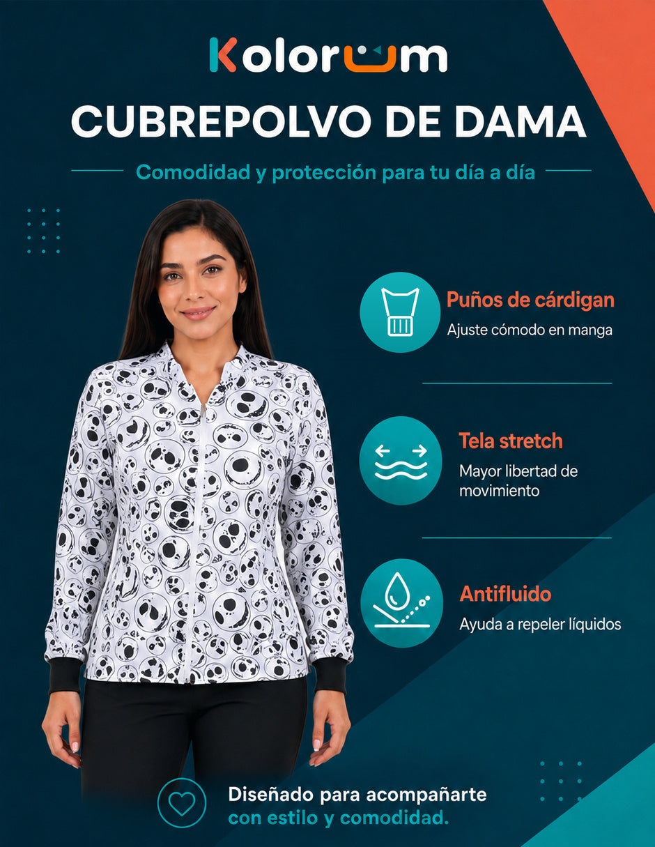 Cubrepolvo Médico para Dama Jack Skellington – Edición Halloween