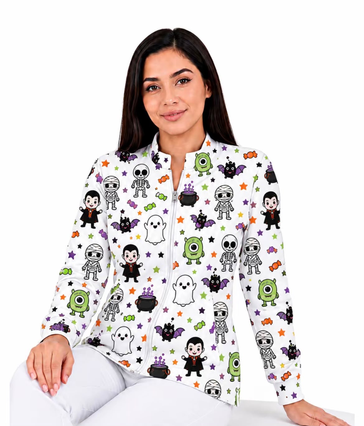 Cubrepolvo Médico para Dama Jack Skellington – Edición Halloween