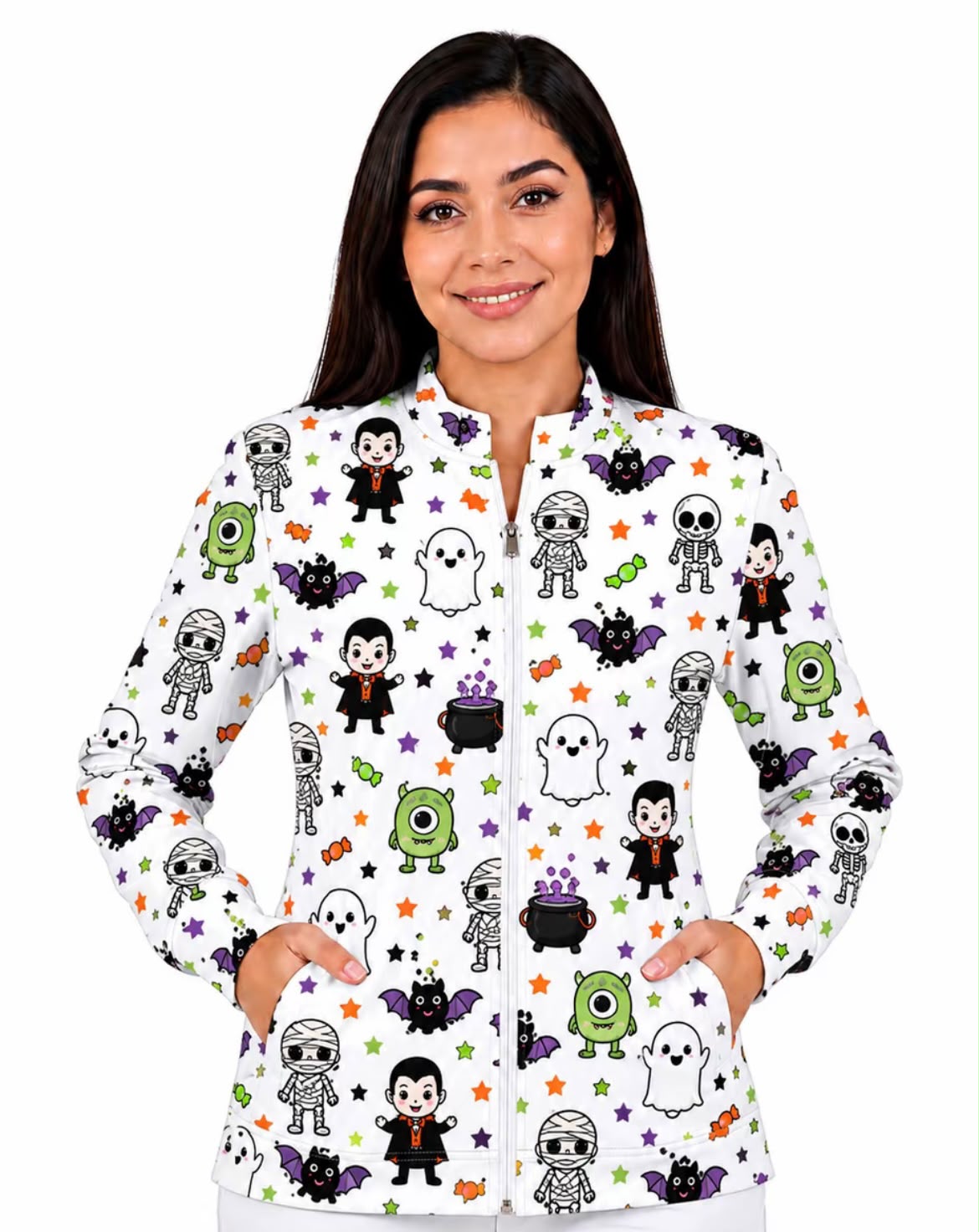 Cubrepolvo Médico para Dama Jack Skellington – Edición Halloween