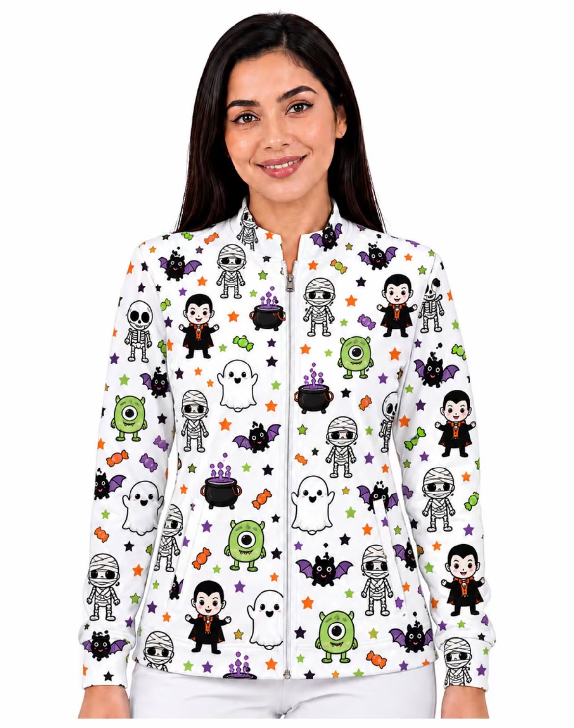 Cubrepolvo Médico para Dama Jack Skellington – Edición Halloween